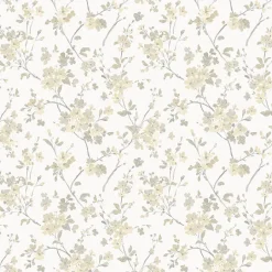3122-10903 Glinda Light Yellow Floral Trail Wallpaper