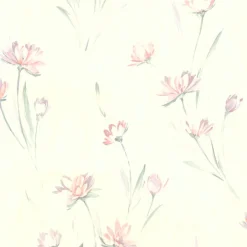 2904-37400 Gloria Eggshell Floral Wallpaper