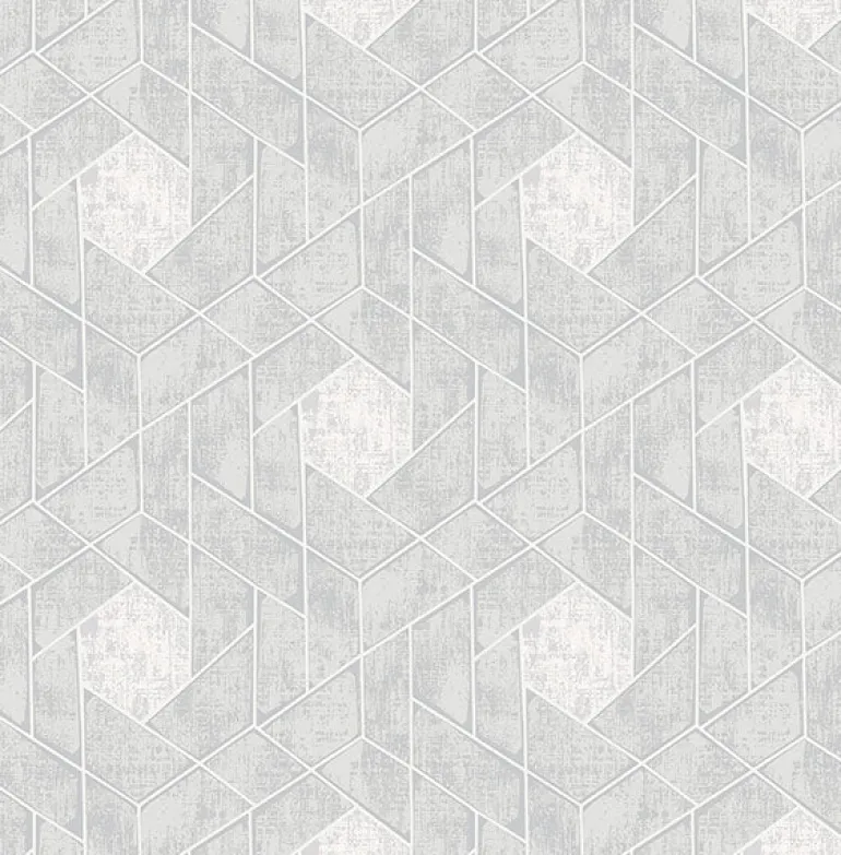 2964-25902 Granada Light Grey Geometric Wallpaper