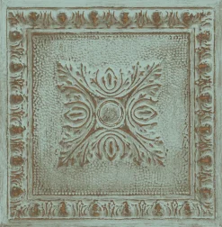 2922-24032 Hillman Turquoise Ornamental Tin Tile Wallpaper