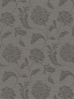 2910-2754 Holiday Charcoal Jacobean Wallpaper