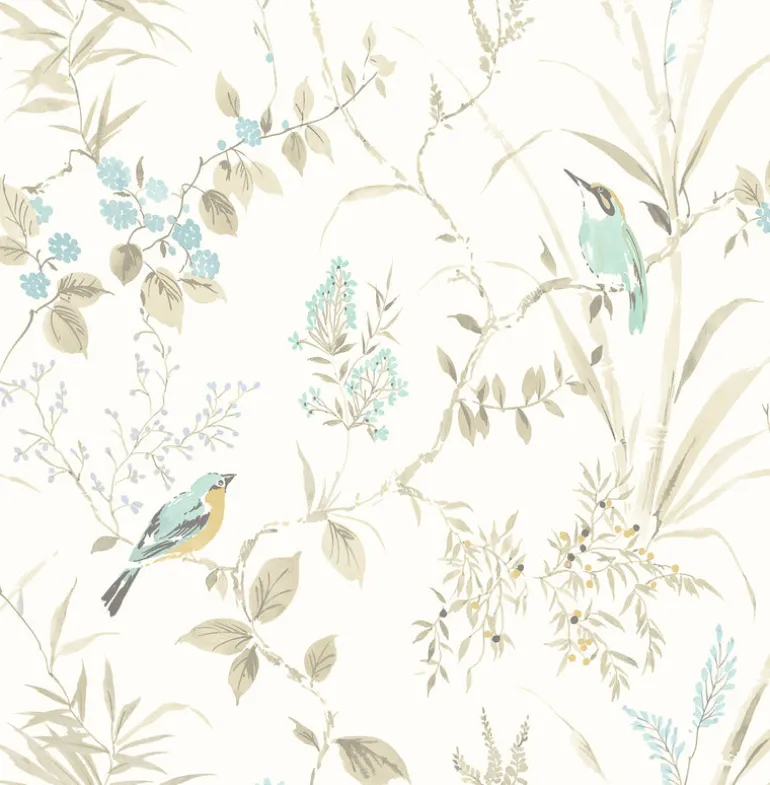 3117-24171 Imperial Garden Beige Botanical Wallpaper
