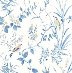3117-24170 Imperial Garden Blue Botanical Wallpaper