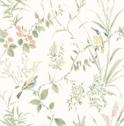 3117-24174 Imperial Garden Light Green Botanical Wallpaper