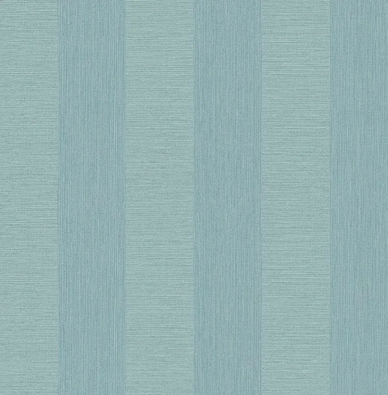 2908-25309 Intrepid Aqua Faux Grasscloth Stripe Wallpaper