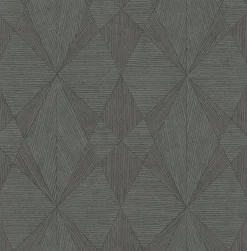 2896-25334 Intrinsic Dark Grey Textured Geometric Wallpaper