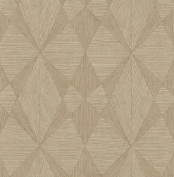 2908-25330 Intrinsic Light Brown Geometric Wood Wallpaper