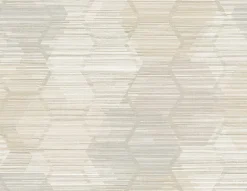 2949-60507 Jabari Beige Geometric Faux Grasscloth Wallpaper