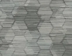 2949-60500 Jabari Charcoal Geometric Faux Grasscloth Wallpaper