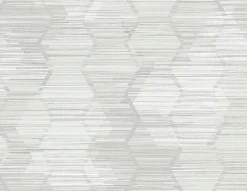 2949-60506 Jabari Light Grey Geometric Faux Grasscloth Wallpaper