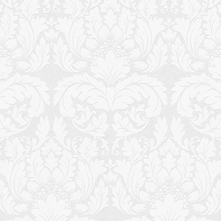 4000-95135-1 Jan White Damask Paintable Wallpaper