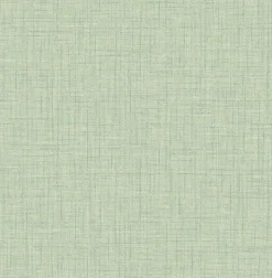 2969-25874 Jocelyn Green Faux Fabric Wallpaper
