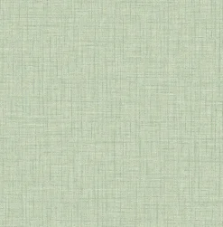 2903-25874 Jocelyn Light Green Faux Linen Wallpaper