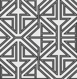 2975-26231 Kachel Black Geometric Wallpaper