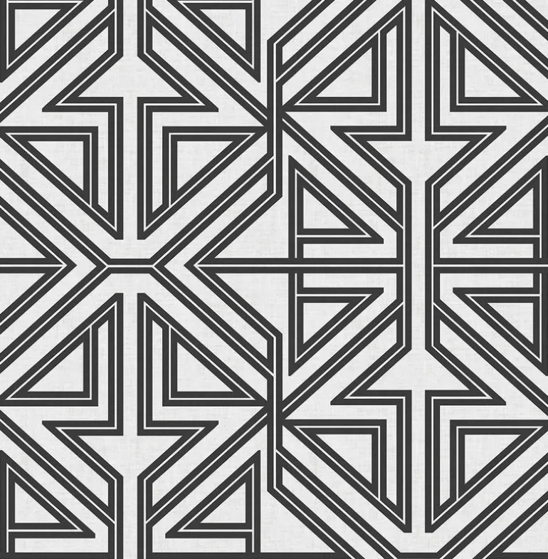 2975-26231 Kachel Black Geometric Wallpaper