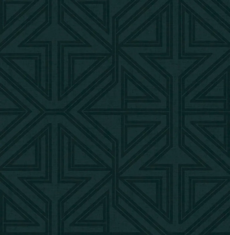 2975-26228 Kachel Teal Geometric Wallpaper