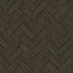 3122-10110 Kaliko Charcoal Wood Herringbone Wallpaper