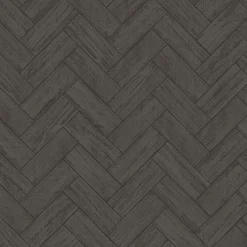 3123-10110 Kaliko Dark Grey Wood Herringbone Wallpaper