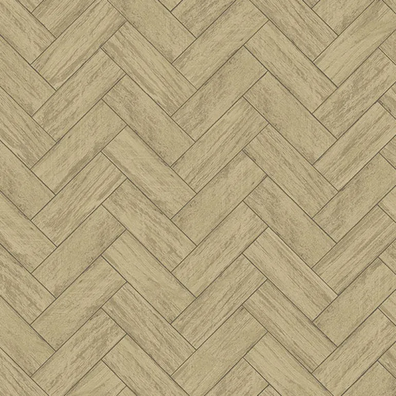 3122-10105 Kaliko Neutral Wood Herringbone Wallpaper