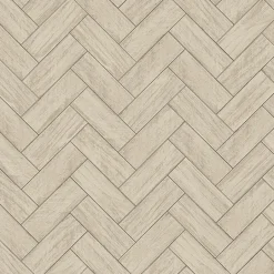3123-10105 Kaliko Taupe Wood Herringbone Wallpaper