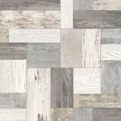 2922-25383 Keaton Neutral Distressed Wood Wallpaper