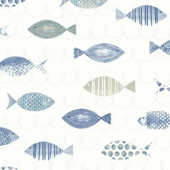 3120-12043 Key West Blue Sea Fish Wallpaper