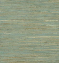 2972-86125 Kira Turquoise Hemp Grasscloth Wallpaper
