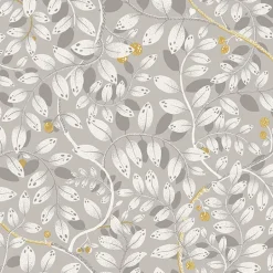 2932-65104 Kirke Grey Leafy Vines Wallpaper
