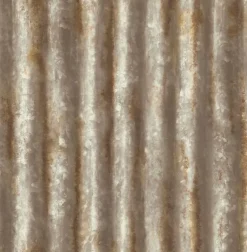 2922-22334 Kirkland Rust Corrugated Metal Wallpaper