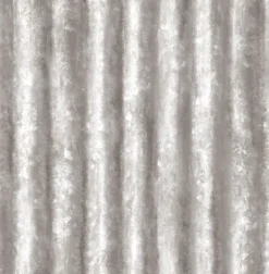 2922-22336 Kirkland Silver Corrugated Metal Wallpaper
