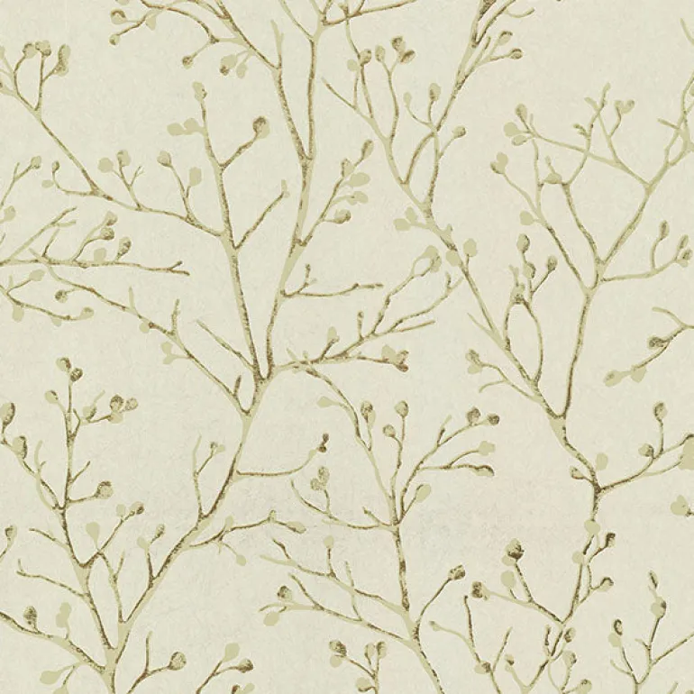 4019-86457 Koura Gold Budding Branches Wallpaper