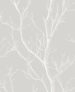 2766-24635 Laelia Light Grey Silhouette Tree Wallpaper