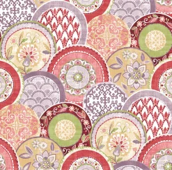 2744-24149 Laguna Pink Plate Wallpaper