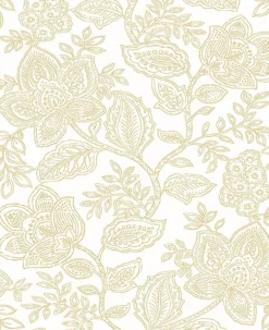 2861-25732 Larkin Khaki Floral Wallpaper