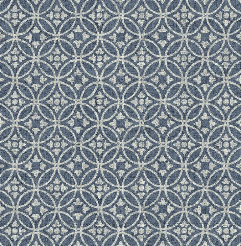 2970-26137 Larsson Indigo Ogee Wallpaper
