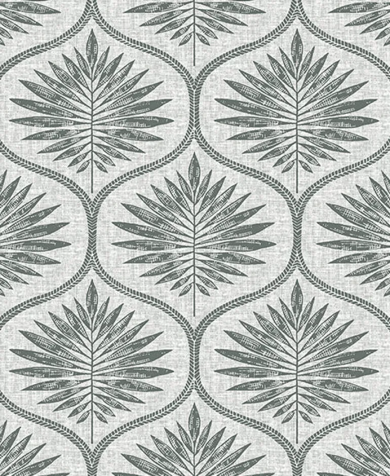 2861-25718 Laurel Grey Ogee Wallpaper