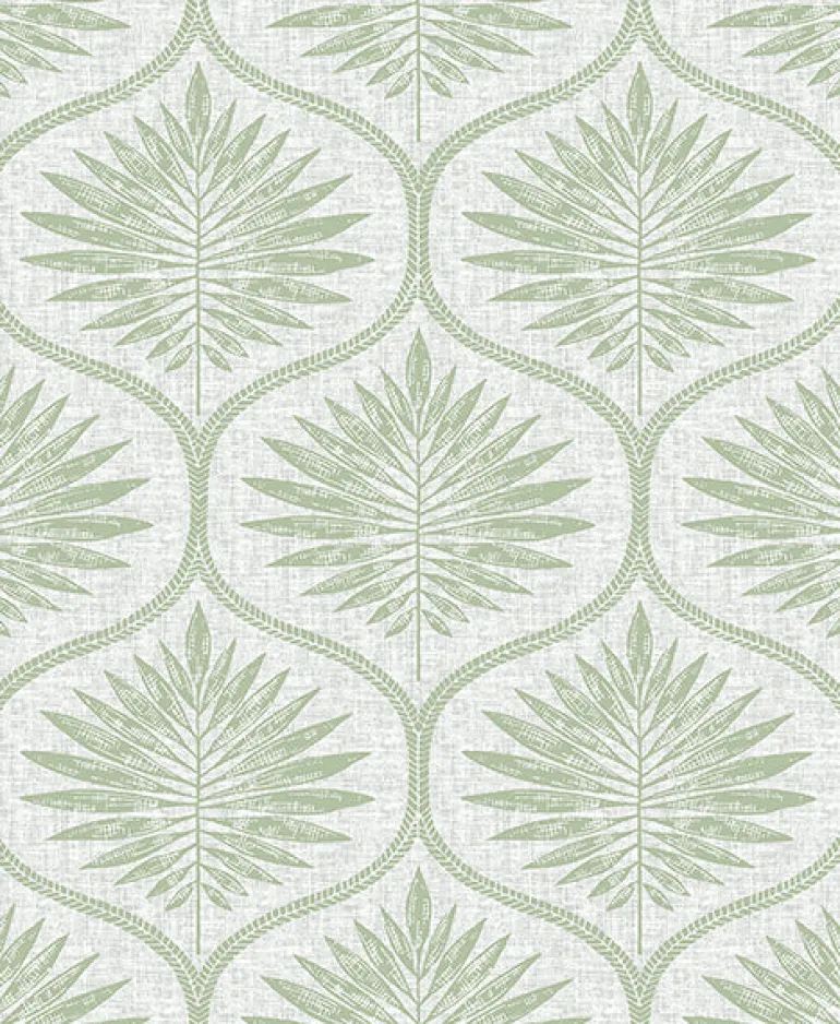 2861-25719 Laurel Light Green Ogee Wallpaper