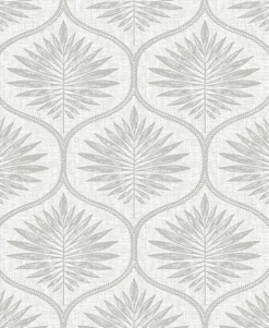 2861-25720 Laurel Light Grey Ogee Wallpaper