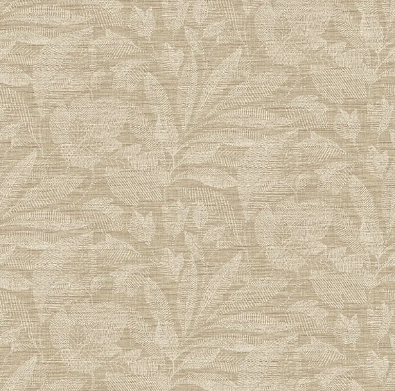 2971-86155 Lei Wheat Etched Leaves Wallpaper