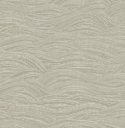 2971-86366 Leith Taupe Zen Waves Wallpaper