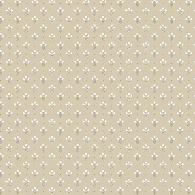 2948-33027 Lili Beige Miniature Floral Wallpaper