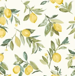 2904-25687 Limon Yellow Fruit Wallpaper