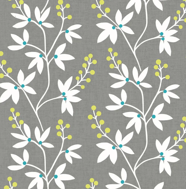 2901-25441 Linnea Elsa Taupe Botanical Trail Wallpaper