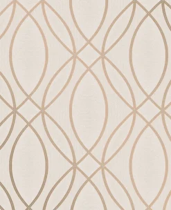 2834-42345 Lisandro Rose Gold Geometric Lattice Wallpaper