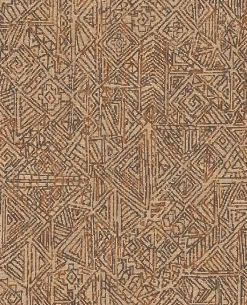 391520 Longmont Burnt Sienna Global Geometric Wallpaper