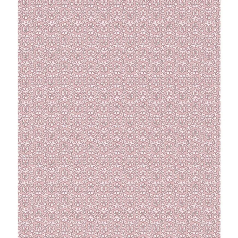 375053 Lotte Rose Floral Geometric Wallpaper