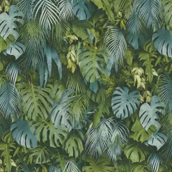 2979-37280-3 Luana Blue Tropical Forest Wallpaper