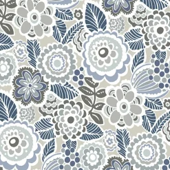 2903-25864 Lucy Grey Floral Wallpaper