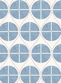 2901-25424 Luminary Blue Ogee Wallpaper