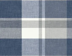 2927-81102 Madaket Indigo Plaid Wallpaper